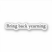 Sticker Ramener la nostalgie (Devant)