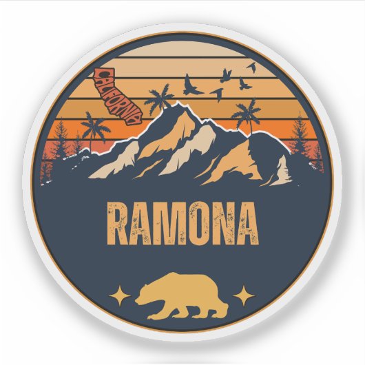 Sticker Ramona, Californie (Devant)