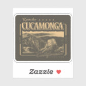 STICKER RANCHO CUCAMONGA CALIFORNIA - CUCAMONGA PEAK (Feuille)