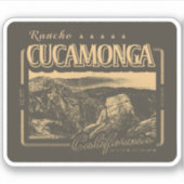 STICKER RANCHO CUCAMONGA CALIFORNIA - CUCAMONGA PEAK (Devant)