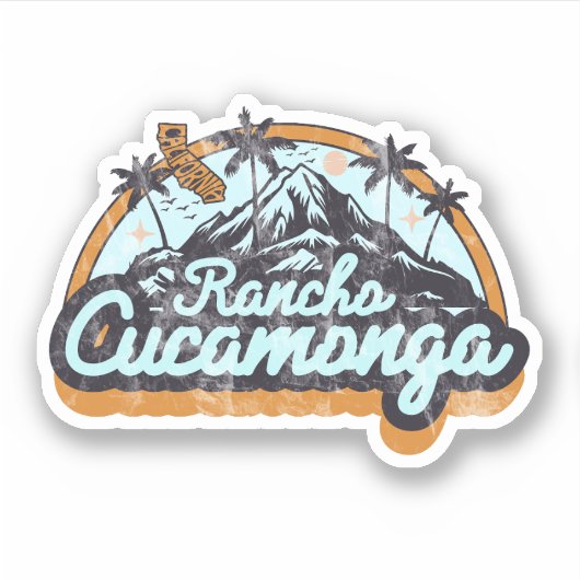 Sticker Rancho Cucamonga, Californie (Devant)