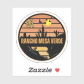 Sticker Rancho Mesa Verde, Arizona (Feuille)