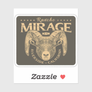STICKER RANCHO MIRAGE CALIFORNIA VINTAGE - BIGHORE SHEEP