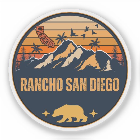 Sticker Rancho San Diego, Californie (Devant)