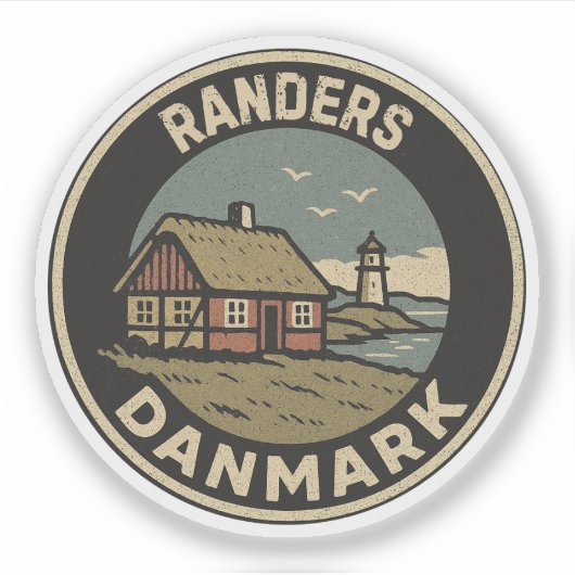 Sticker Randers, Danemark Danmark (Devant)