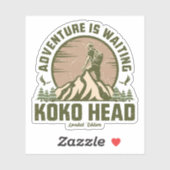 Sticker Randonnée à la tête de Retro Koko (Feuille)