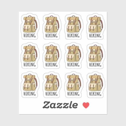 Sticker Randonnée Backpacks Trip Mountain Escalade Planner (Feuille)