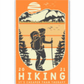 Sticker Randonnée C'est moins cher que la thérapie (Devant)