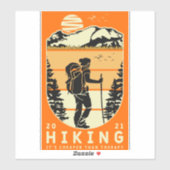 Sticker Randonnée C'est moins cher que la thérapie (Feuille)