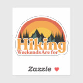 Sticker randonnée, les week-ends sont pour Randonn (Feuille)