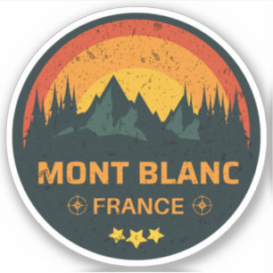 Sticker Randonnée Mont Blanc aventure française- Monte Bia