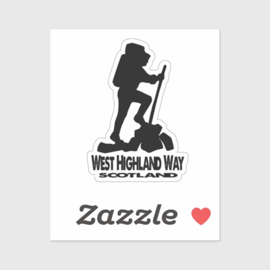Sticker Randonnée - West Highland Way - Écosse (Feuille)