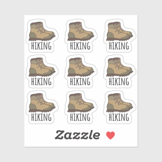 Sticker Randonnées Boots Hiker Mountain Escalade Bujo Plan (Feuille)