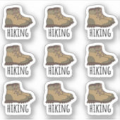 Sticker Randonnées Boots Hiker Mountain Escalade Bujo Plan (Devant)