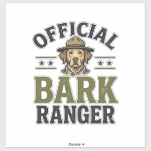 Sticker Ranger de l'aboiement officiel Graphique vintage d