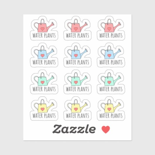 Sticker Rappel d'arrosage des plantes Planificateur d'arro (Feuille)