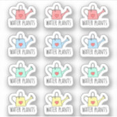 Sticker Rappel d'arrosage des plantes Planificateur d'arro (Devant)