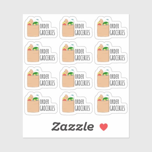 Sticker Rappel de courses Planificateur Bujo (Feuille)