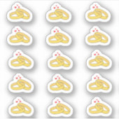 Sticker Rappel de date d'anniversaire de mariage Bagues Pl (Devant)