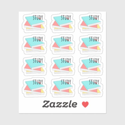 Sticker Rappel de devoirs d'étude Planificateur pour étudi (Feuille)