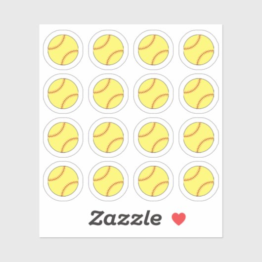 Sticker Rappel de jour de match de softball pour planifica (Feuille)