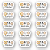 Sticker Rappel de jour de zoo Planificateur de visite d'an (Devant)