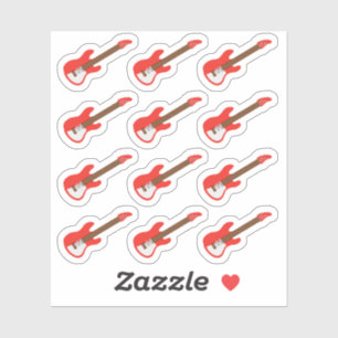 Sticker Rappel de leçon de musique de guitare électrique B