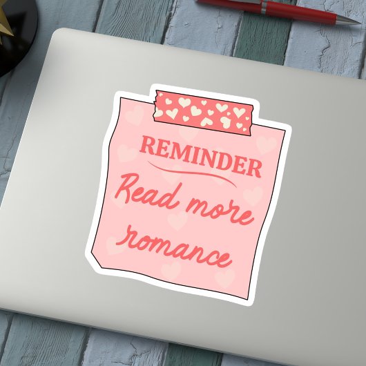 Sticker Rappel de livres - Lire plus Romance