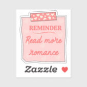 Sticker Rappel de livres - Lire plus Romance (Feuille)
