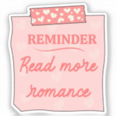Sticker Rappel de livres - Lire plus Romance (Recto)