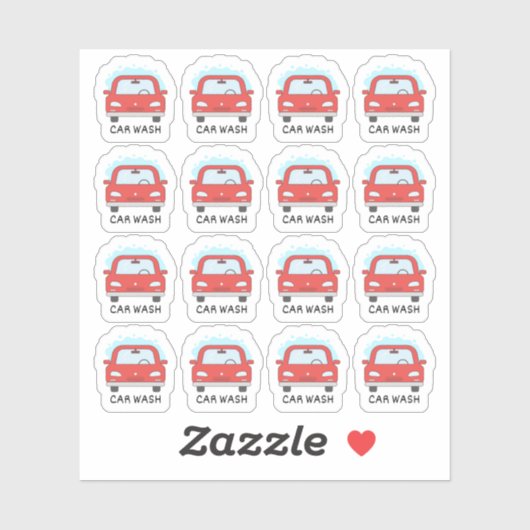 Sticker Rappel de maintenance de lavage de voiture Bujo Pl (Feuille)