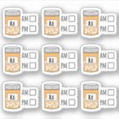 Sticker Rappel de médicaments Médicaments ordonnance suivi (Devant)