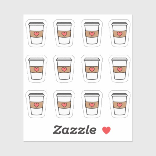 Sticker Rappel de pause café Tasses à café Bujo Planificat (Feuille)