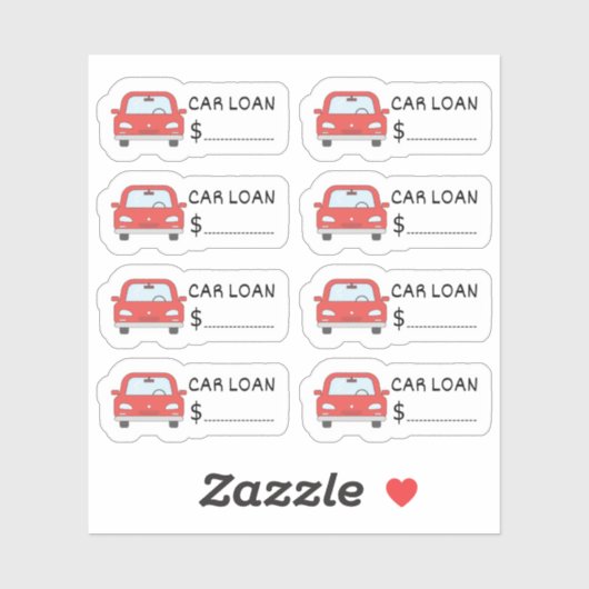 Sticker Rappel de prêt de voiture Facturation due Tracker  (Feuille)