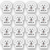 Sticker Rappel de promenade de chien Collier Exercice Bujo (Devant)