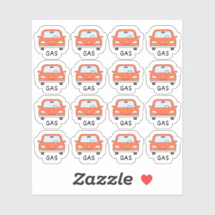 Sticker Rappel de ravitaillement en gaz de voiture Bujo Pl