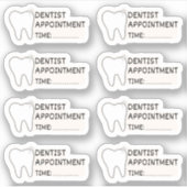 Sticker Rappel de rendez-vous chez le dentiste Bujo Planne (Devant)