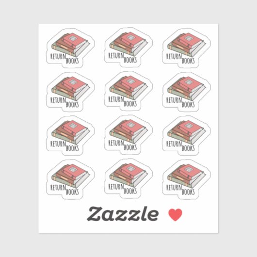 Sticker Rappel de retour des livres de bibliothèque Planif (Feuille)