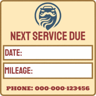Sticker Rappel de service automobile moderne