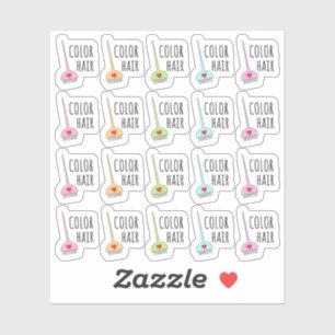Sticker Rappel de teinture de cheveux Coloration des cheve