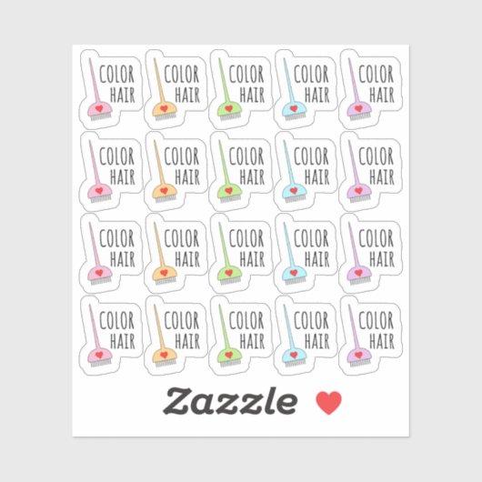 Sticker Rappel de teinture pour cheveux Planificateur mini (Feuille)