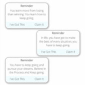 Sticker Rappel de texte Santé mentale Continuer à soutenir (Devant)