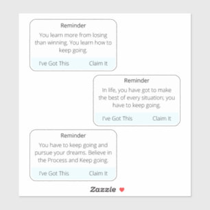 Sticker Rappel de texte Santé mentale Continuer à soutenir