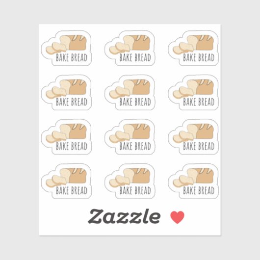 Sticker Rappel du pain Cuisine de repas Bujo Planner (Feuille)