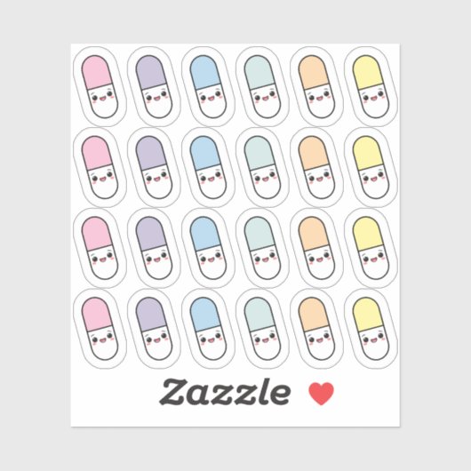 Sticker Rappel quotidien de prise de médicaments Planifica (Feuille)