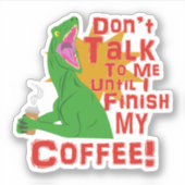 Sticker Raptors et café (Devant)