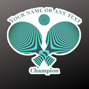 Sticker Raquettes de ping-pong rétro jaune bleu