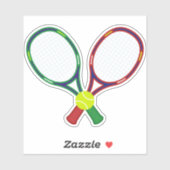 Sticker Raquettes de tennis et balle (Feuille)