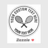 Sticker Raquettes de tennis Icon Vinyl personnalisé (Feuille)
