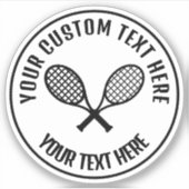 Sticker Raquettes de tennis Icon Vinyl personnalisé (Devant)